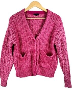 rag & bone Pink Knit Button-Front Cardigan